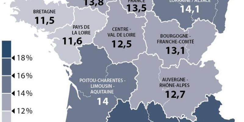 carte pauvreté régions