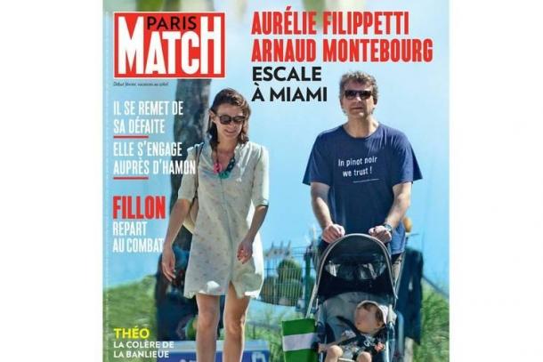 Montebourg et Filippetti à nouveau en une de "Paris Match", avec leur fille