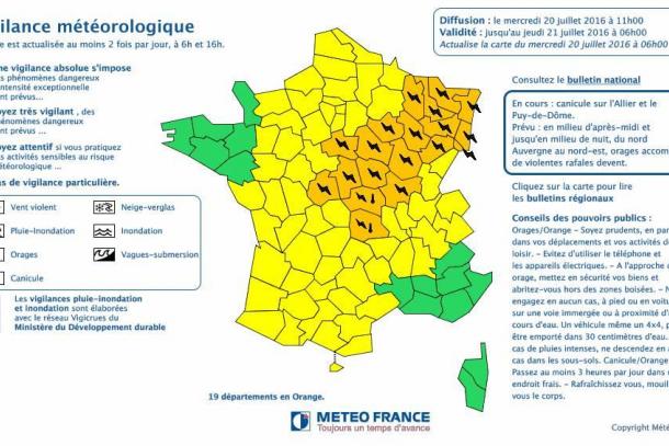 Orages violents: Météo France place les quatre départements de Lorraine en alerte orange