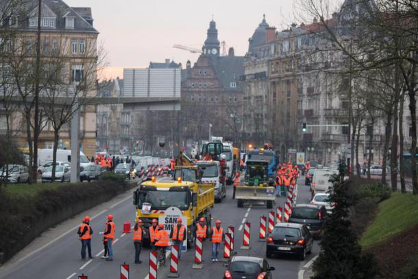 En Lorraine, les autoroutes et les entrées de villes saturées par les entreprises de BTP en colère